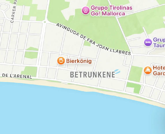 Betrunkene, Mallorca